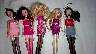 Vocal roullette with 5 barbies PART 1- extreme creampie (by Barbiedollman)