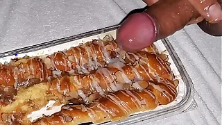 What a great time today fucking my big Bear Claw pastry before I frosted it with my cock cream and ate it. Yum.